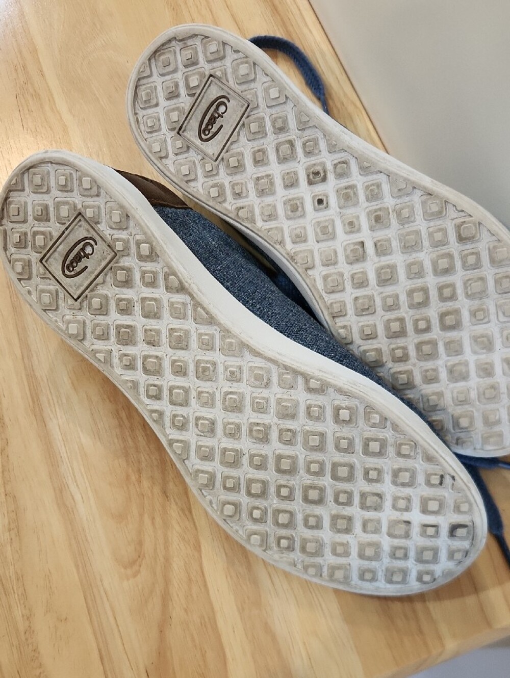 Chaco Denim-Style Blue Lace-Up Sneakers View 3